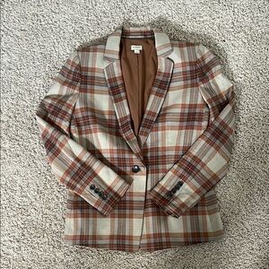 Daniel Cremieux Brown and Cream Blazer Classic Tailored Fit